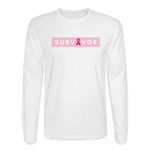 Load image into Gallery viewer, Breast Cancer Survivor LS T-Shirt - white
