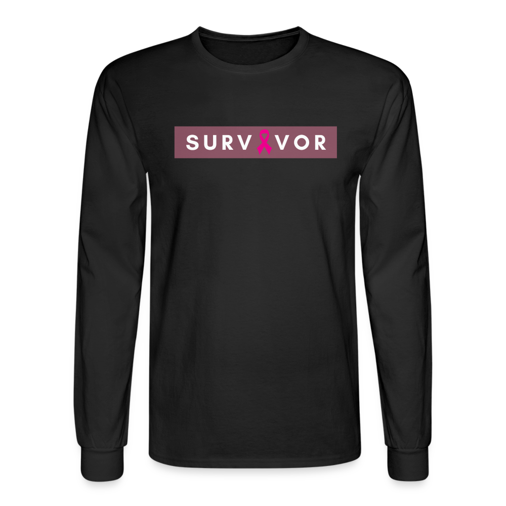 Breast Cancer Survivor LS T-Shirt - black