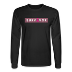 Load image into Gallery viewer, Breast Cancer Survivor LS T-Shirt - black
