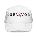 Load image into Gallery viewer, Survivor Trucker Hat — Pink Ribbon Breast Cancer Awareness
