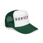 Load image into Gallery viewer, Survivor Trucker Hat — Pink Ribbon Breast Cancer Awareness
