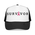 Load image into Gallery viewer, Survivor Trucker Hat — Pink Ribbon Breast Cancer Awareness
