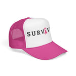 Load image into Gallery viewer, Survivor Trucker Hat — Pink Ribbon Breast Cancer Awareness
