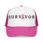 Load image into Gallery viewer, Survivor Trucker Hat — Pink Ribbon Breast Cancer Awareness
