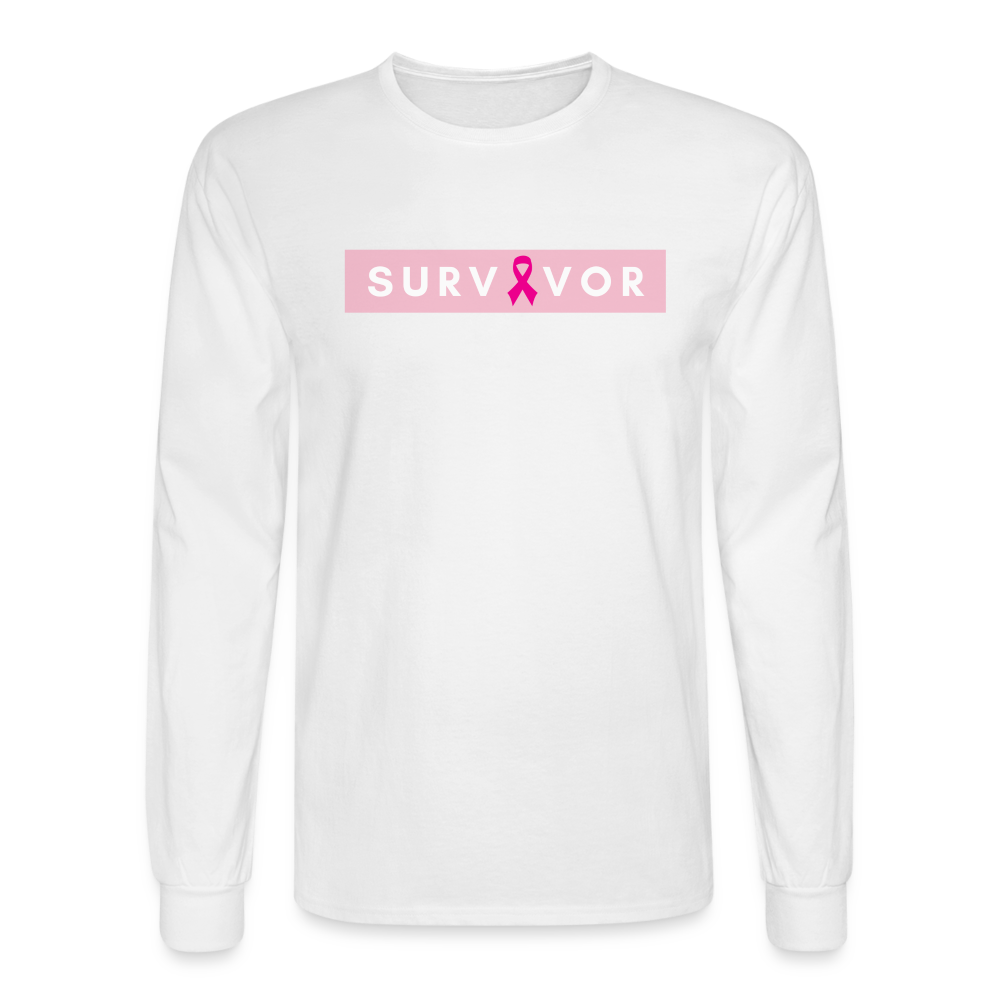 Breast Cancer Survivor LS T-Shirt - white